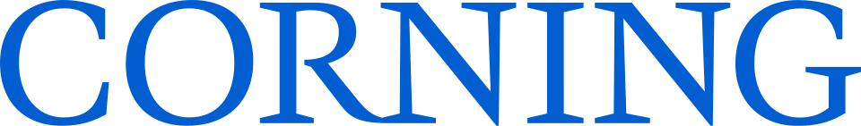Logotipo de Corning, fabricante de fibra óptica y vidrio especializado