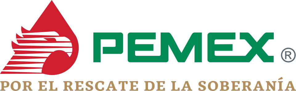 Logotipo de PEMEX, empresa petrolera nacional de México